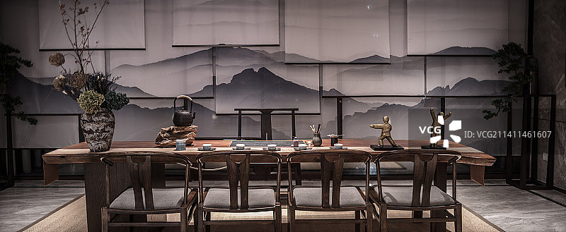 中式风格茶室图片素材