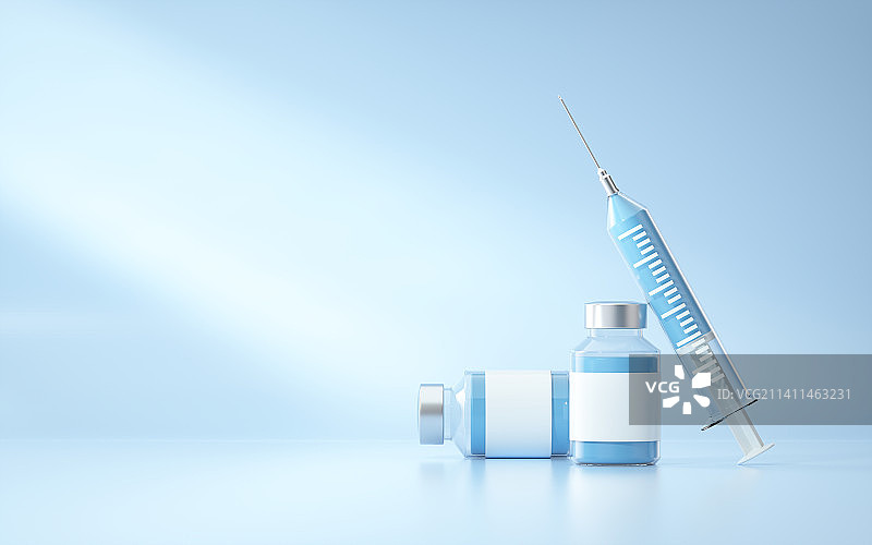 医疗疫苗和注射器图片素材