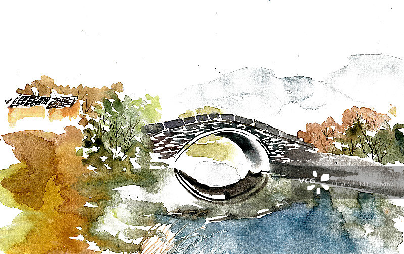 故乡的桥图片素材