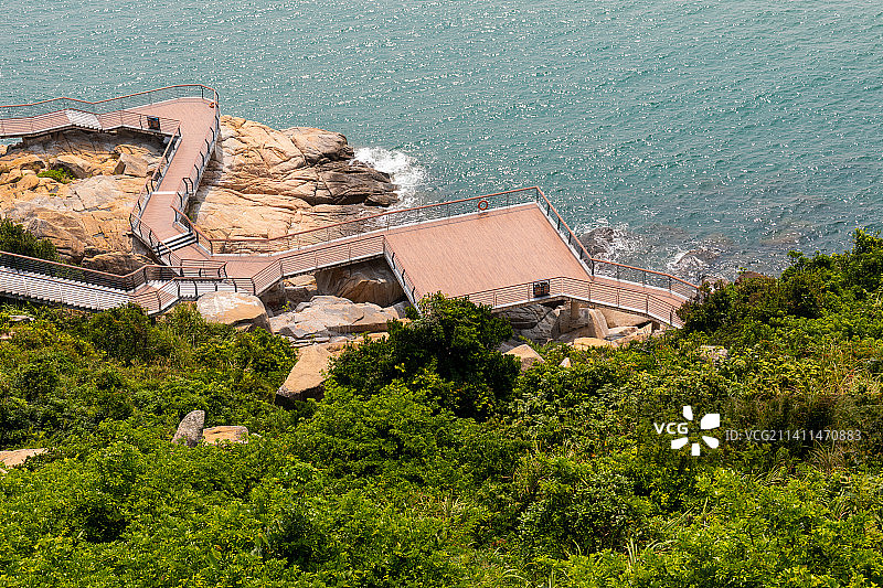 中国广东珠海东澳岛滨海栈道海景风光图片素材