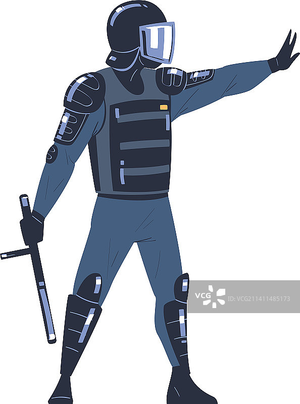 穿制服的防暴警察和队员图片素材