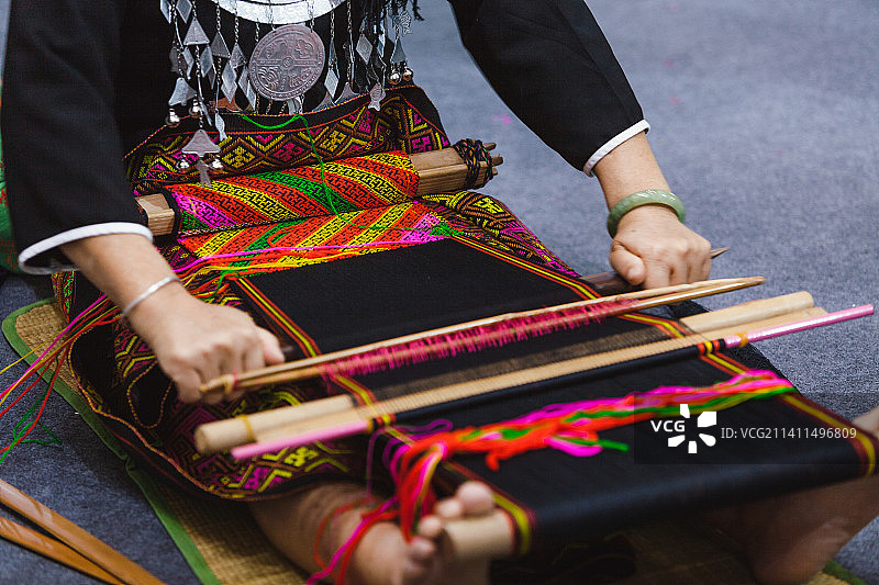 非物质文化遗产海南黎族织锦图片素材
