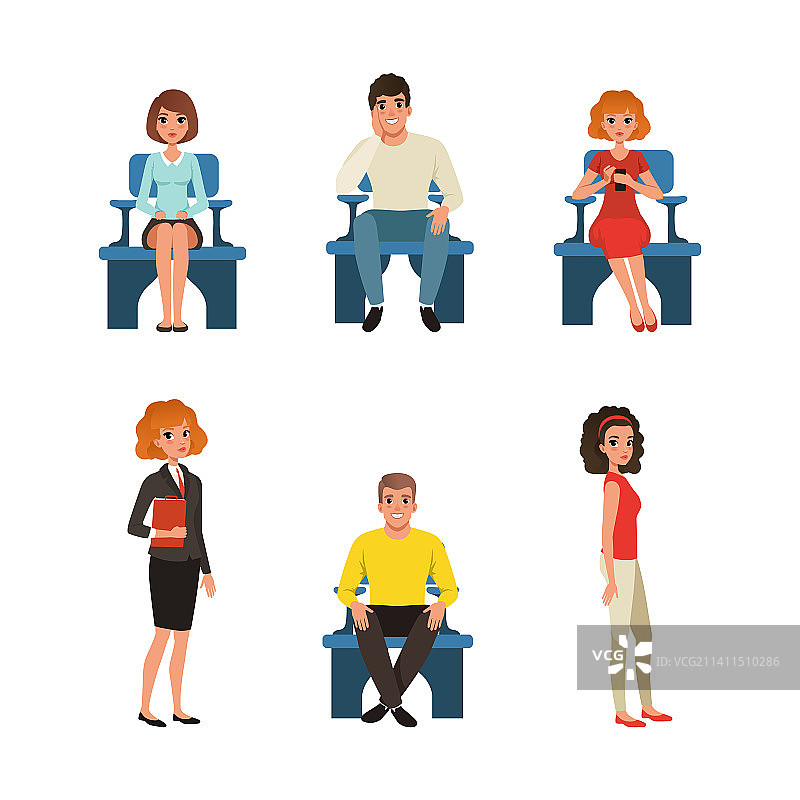 排队的人物角色图片素材