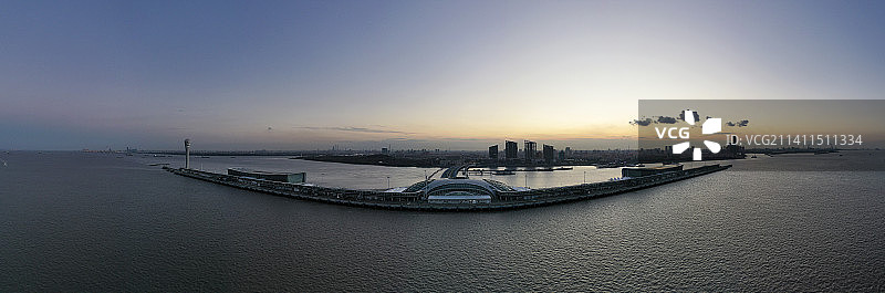 上海宝山国际邮轮港全景图片素材