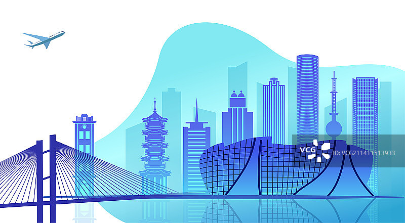 中国江苏省徐州市城市矢量插画网页版图片素材