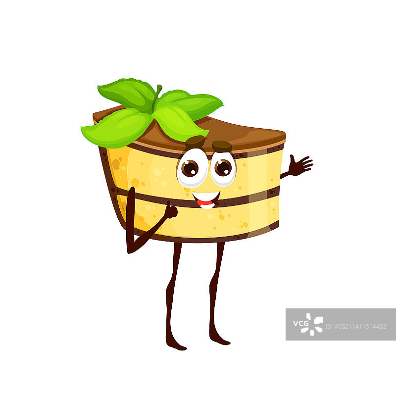 卡通乳酪蛋糕甜点角色图片素材