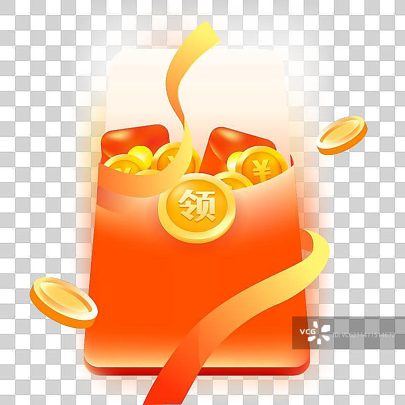 春节抢红包金融理财商务促销红包矢量素材图片素材
