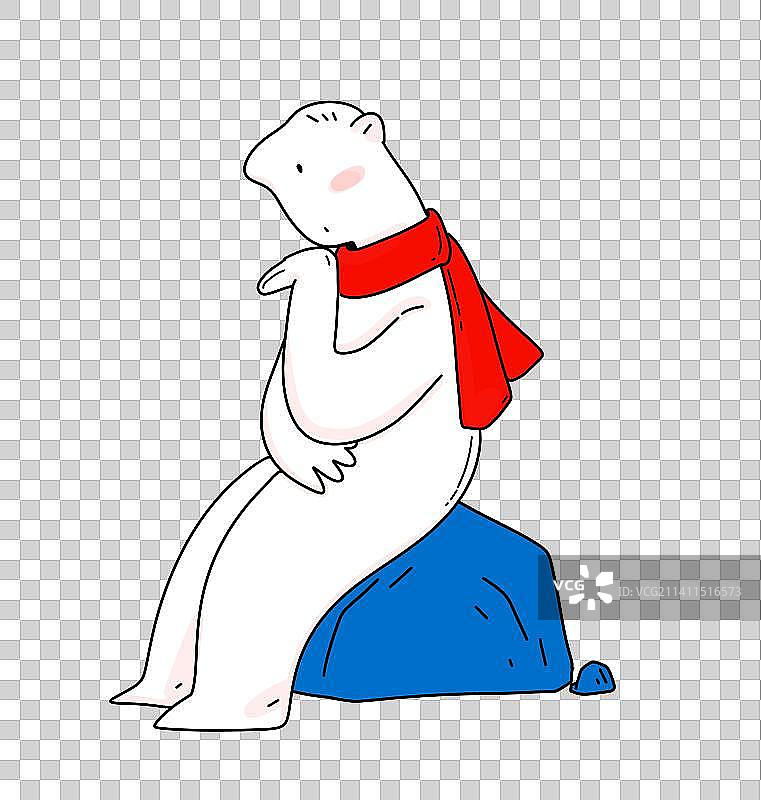 冬天漫画设计元素人物图片素材