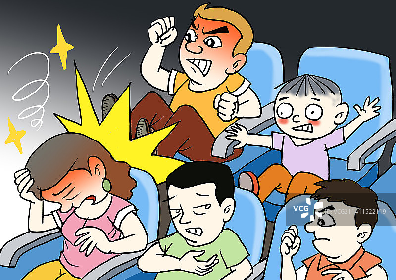 熊孩子和熊家长在电影院脚踹前排座椅图片素材