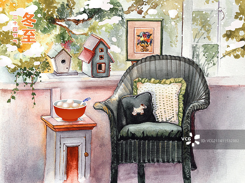 二十四节气之冬至模板图片素材