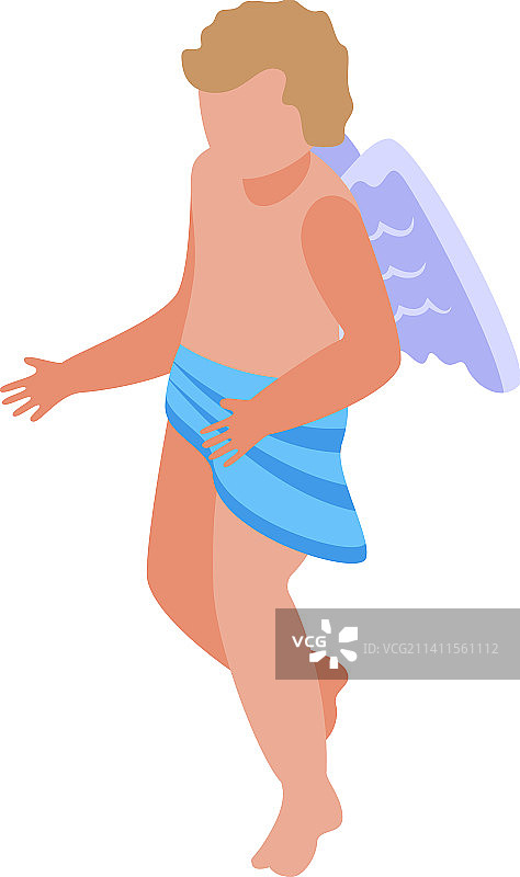 丘比特图标2.5D爱心图片素材