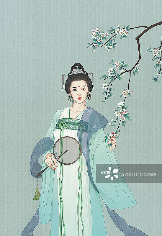 十二月花神之梨花图片素材