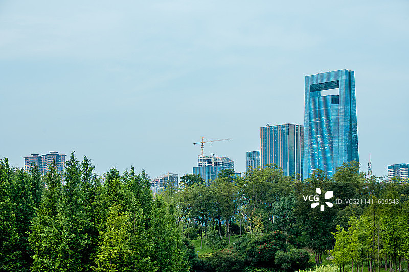 成都天府新区城市建筑图片素材