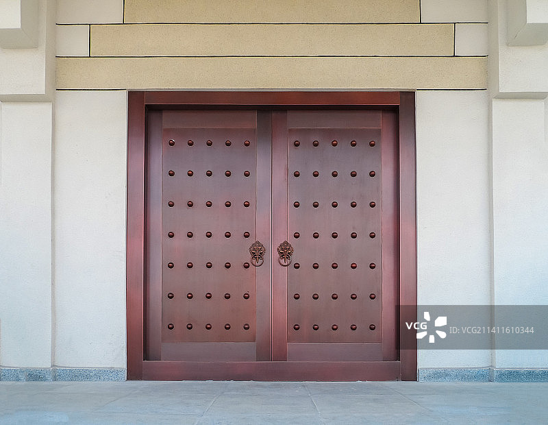 随州文化公园神农坛中国风格的门图片素材