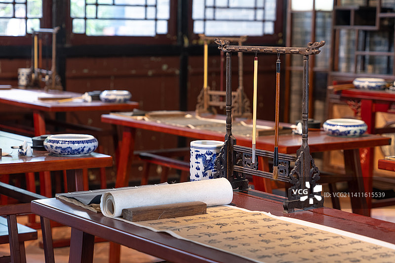 古代私塾学堂教室图片素材