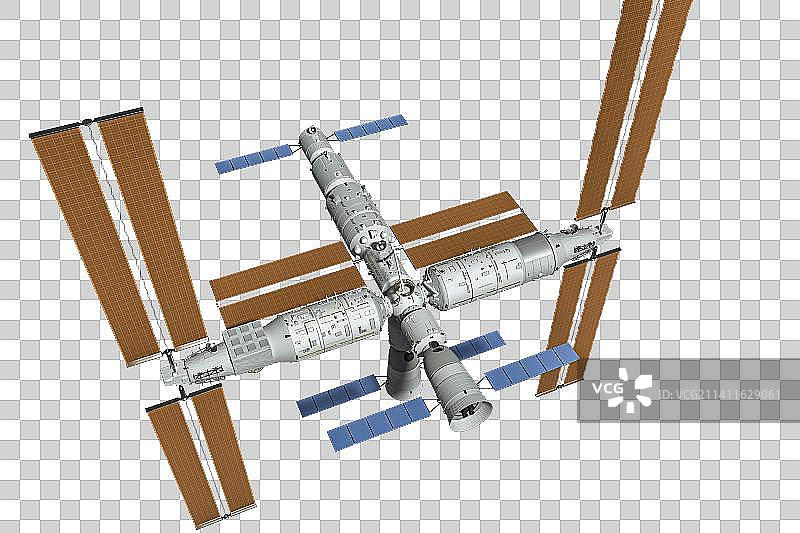 神舟十五与中国空间站对接图片素材