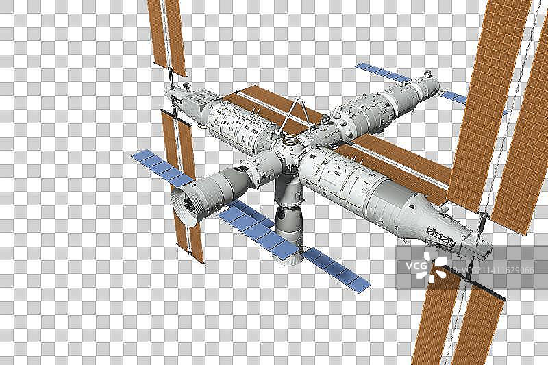 神舟十五与中国空间站对接图片素材