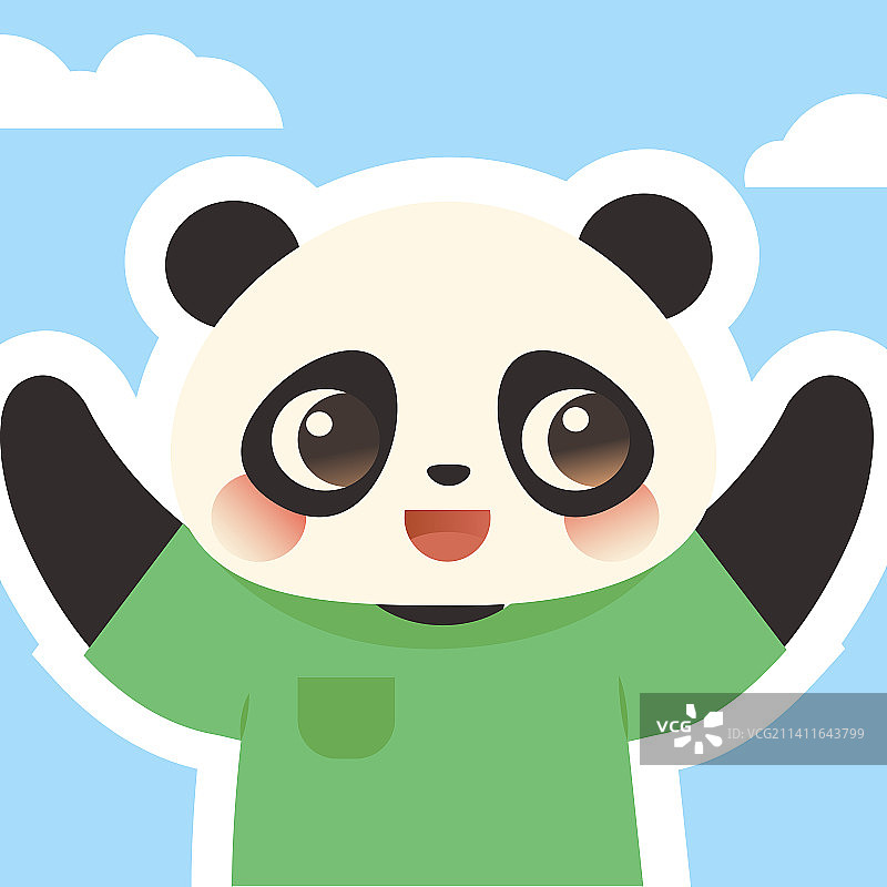 可爱动物-头像-熊猫图片素材