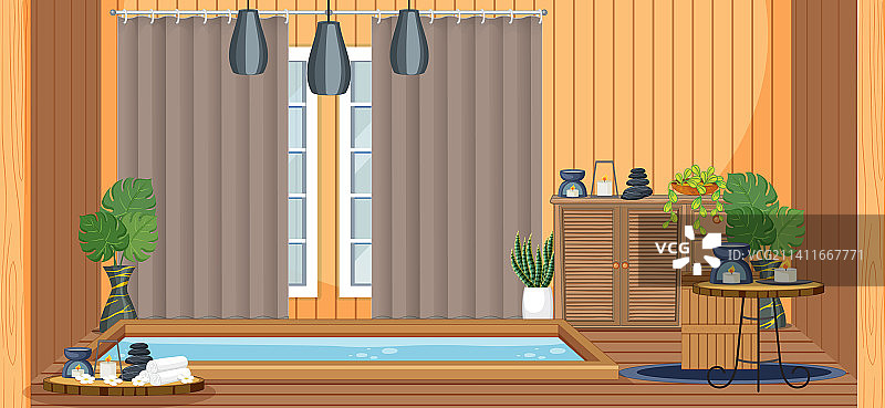 水疗室内部场景图片素材