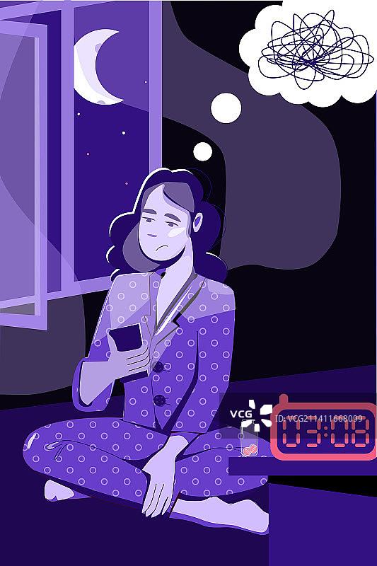 半夜失眠场景图片素材