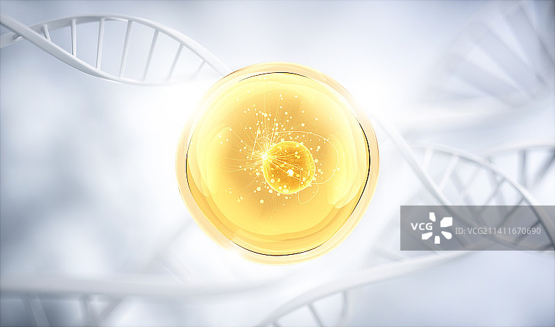 3D渲染的微观世界里的分子结构图片素材