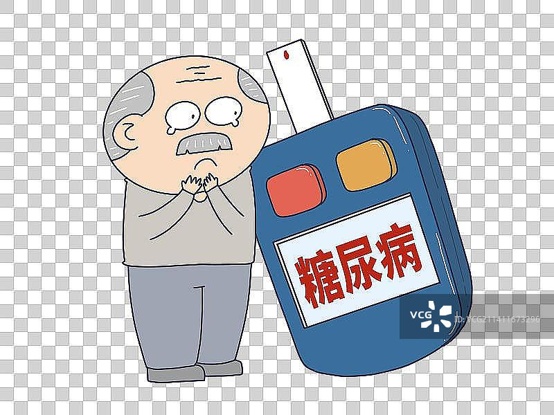 元素：糖尿病老人图片素材