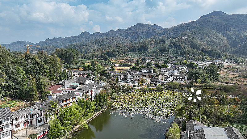 贵州省遵义市湄潭县兴隆镇龙凤村田家沟田园风光。图片素材