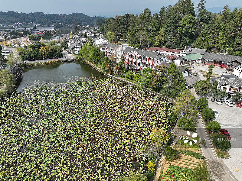 贵州省遵义市湄潭县兴隆镇龙凤村田家沟田园风光。图片素材