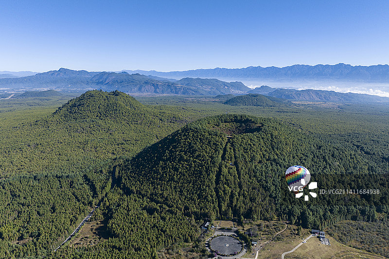 云南腾冲火山地质公园航拍图片素材