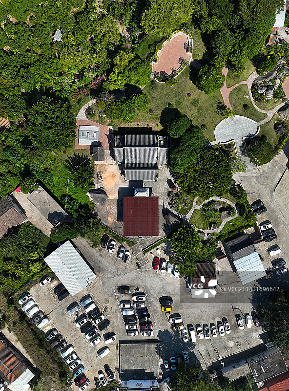 广东省汕尾市城区坎下城明代古城航拍图片素材