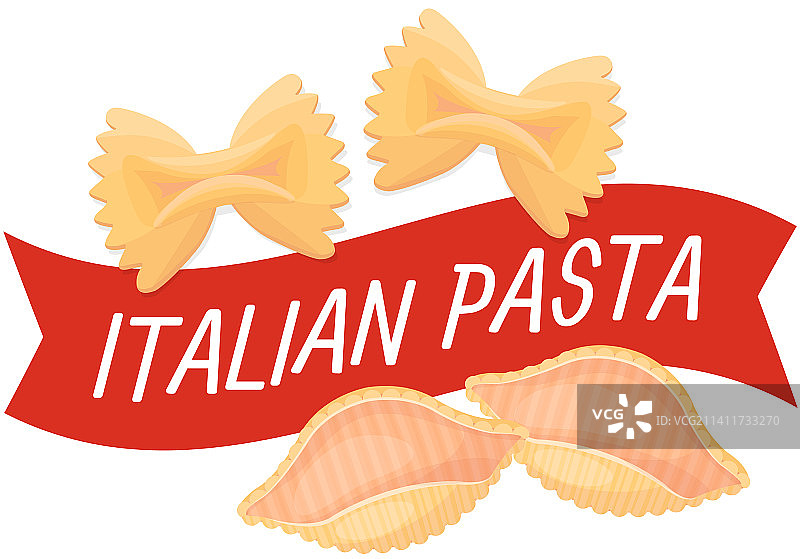 意大利面文字和蝴蝶形意面图片素材