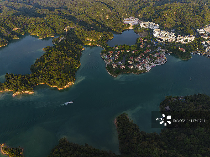 航拍河源万绿湖图片素材