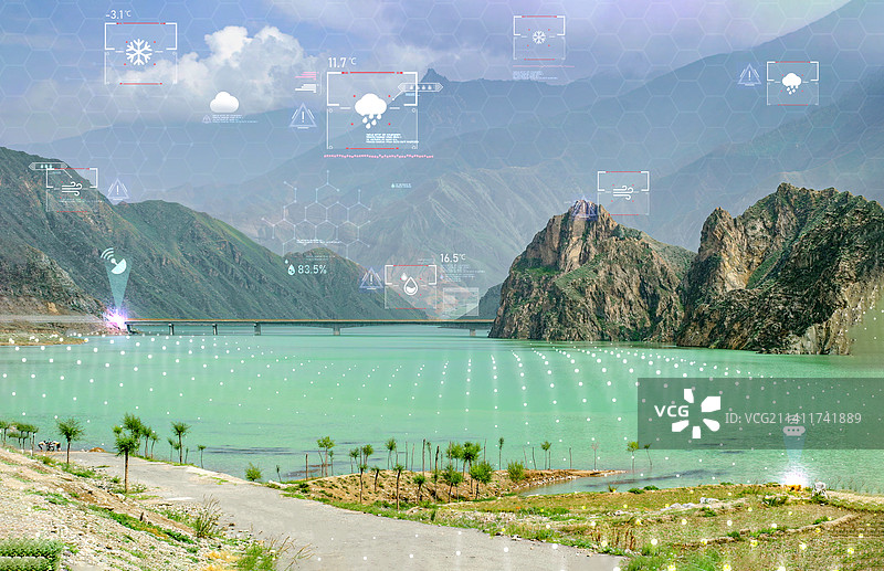 高山旷野天原野山林河流高空气象检测风向台风冷空气云团山洪冰雹暴雨高温沙尘雾霾雨雪水文灾害预警预报图片素材