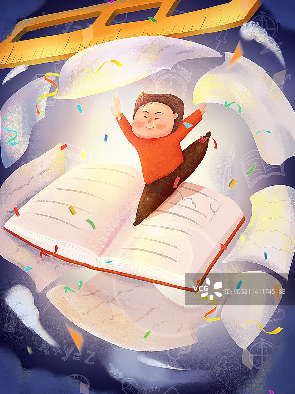 遨游在知识的海洋图片素材