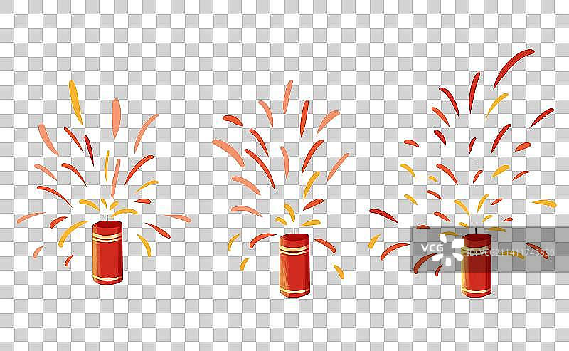 礼花插画元素图片素材