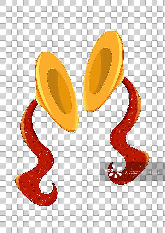 敲锣插画元素图片素材