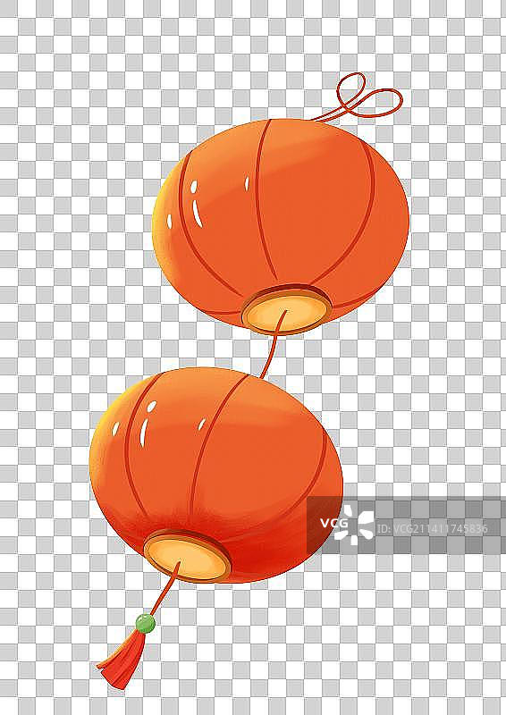 灯笼插画元素图片素材