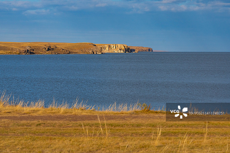 呼伦贝尔市新巴尔虎右旗呼伦湖南岸风光图片素材
