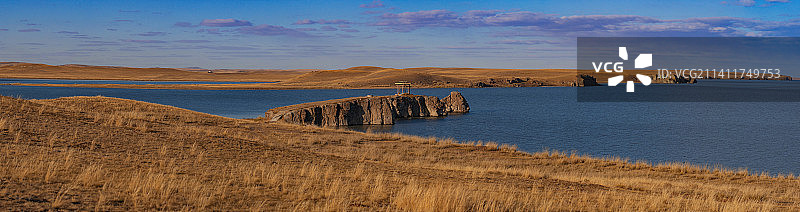 呼伦贝尔市新巴尔虎右旗呼伦湖南岸风光图片素材