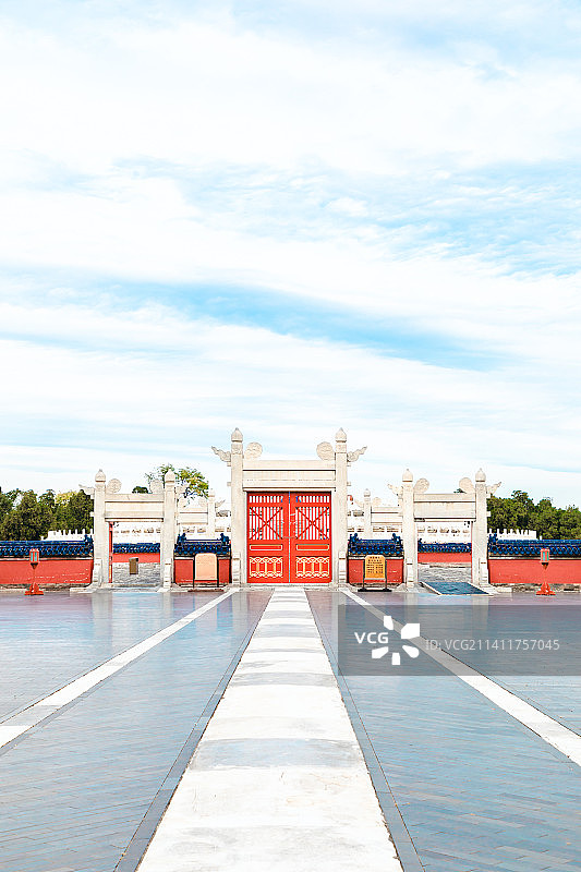 中国北京天坛公园圜丘坛景观图片素材