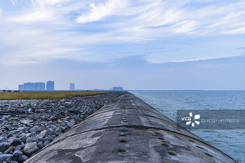 天津滨海新区东疆建设开发纪念公园景观图片素材