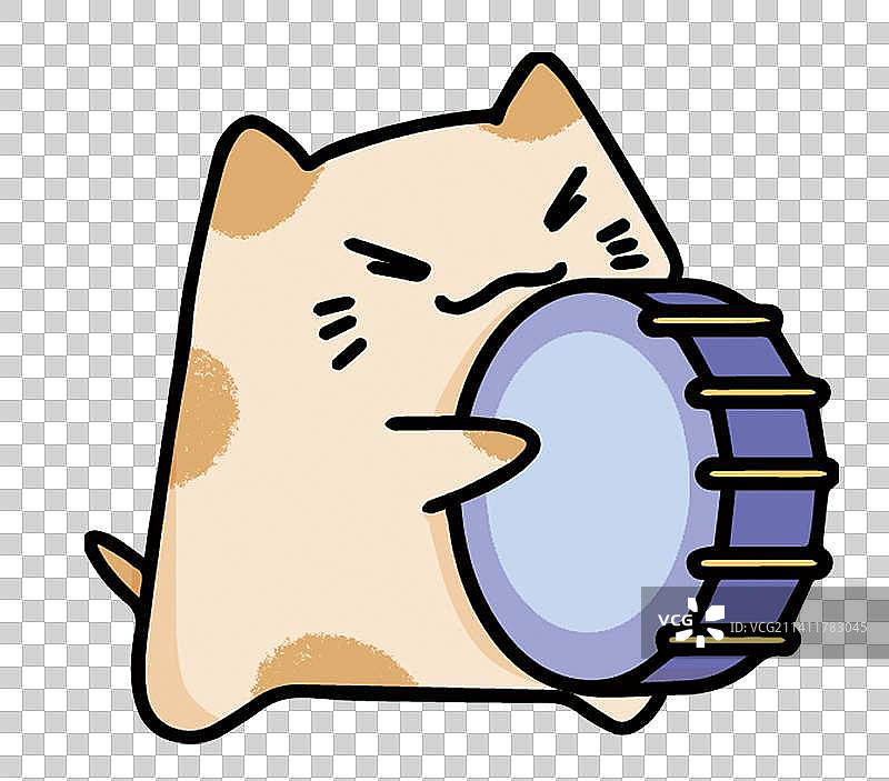 打鼓的猫咪图片素材