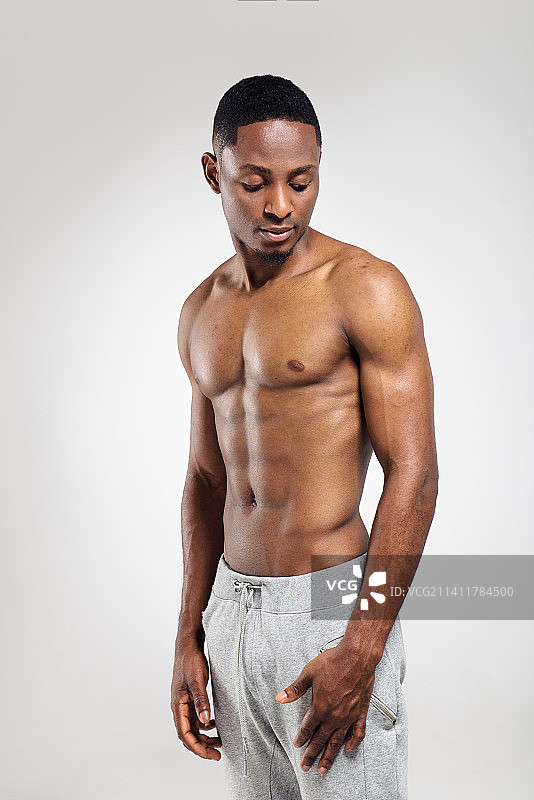 健美运动员的肖像图片素材