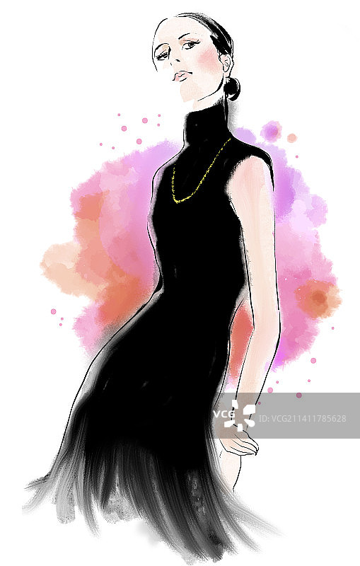 水墨，时尚，美女图片素材