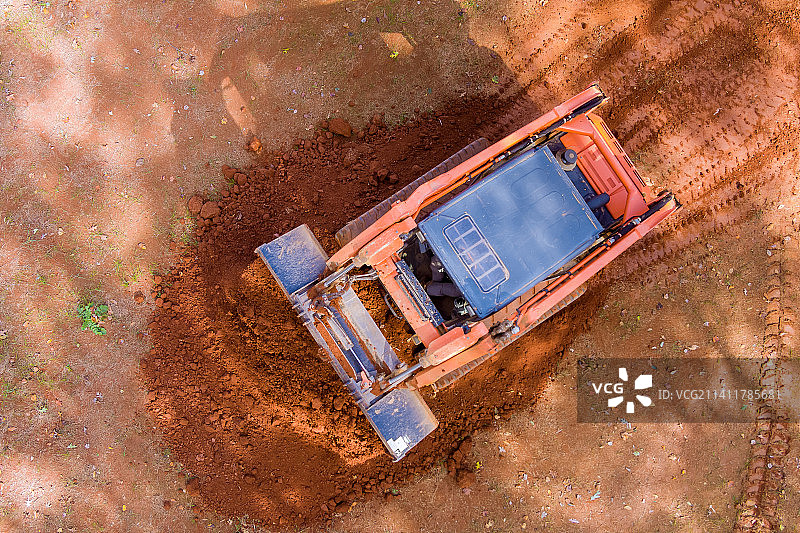 用于建筑工地的推土机图片素材