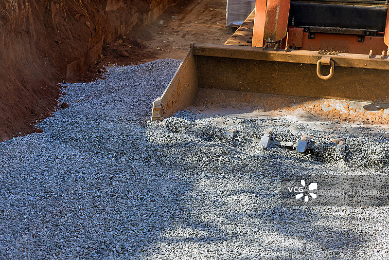 用于建筑工地的道路维修工程图片素材