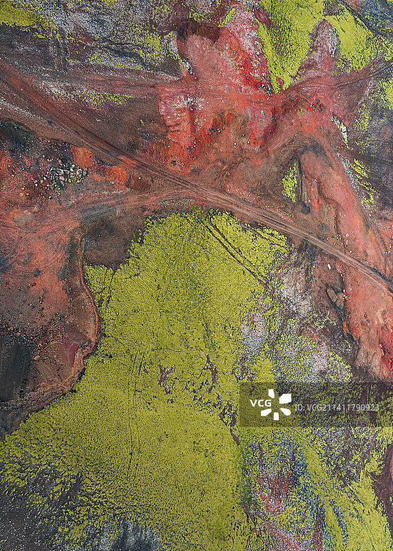 冰岛森林鸟瞰图图片素材