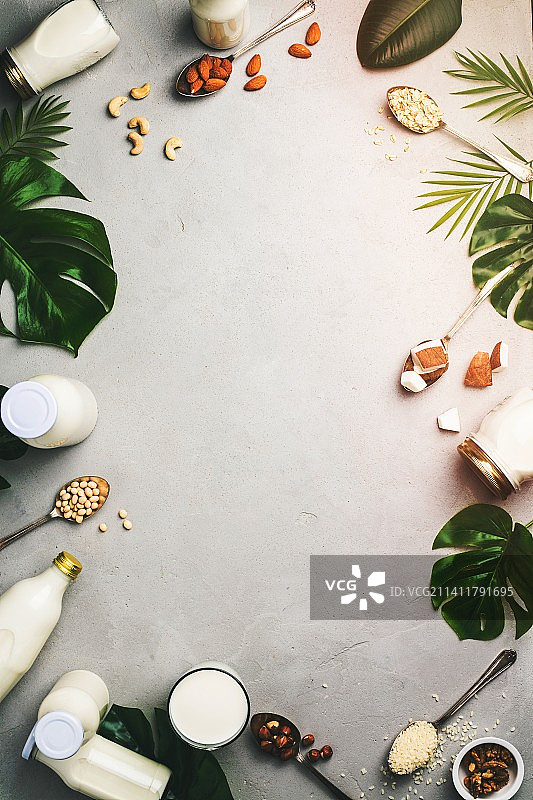 无乳糖牛奶替代饮品及配料图片素材