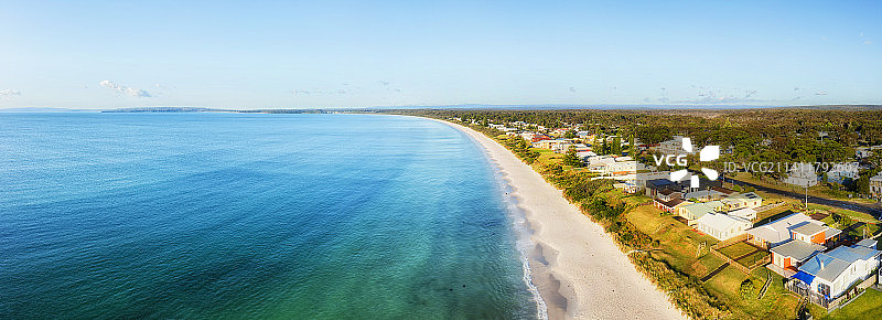 澳大利亚杰维斯湾海滩鸟瞰图图片素材