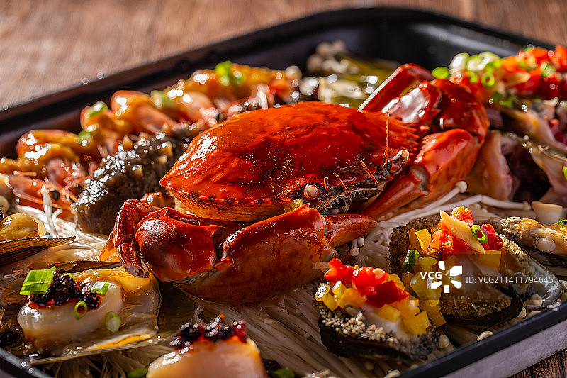 中式海鲜锅美食图片素材